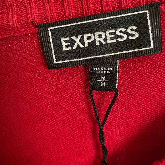 Express Gray and Red Sweater size M - Picture 2 of 10